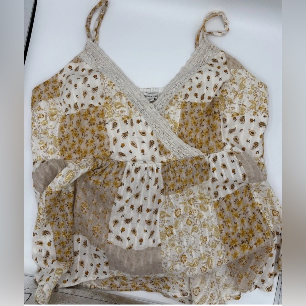 American Eagle Boho Patchwork Tank Women's Med As… - image 7